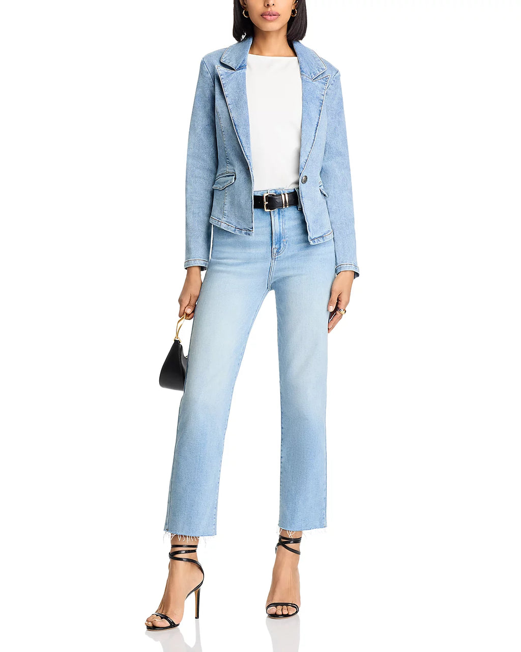 AQUA High Rise Straight Jeans