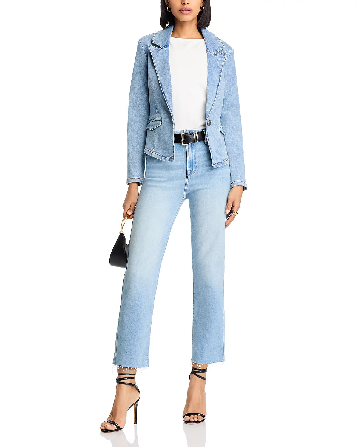 AQUA High Rise Straight Jeans