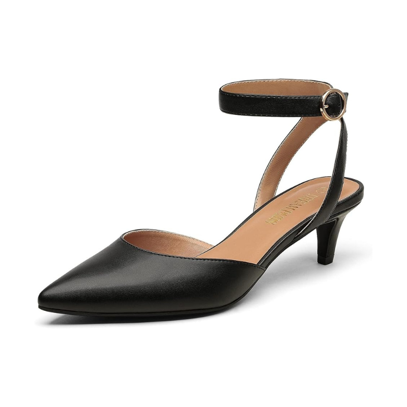 DREAM PAIRS Low Heel Shoes Closed Toe Pump Shoes