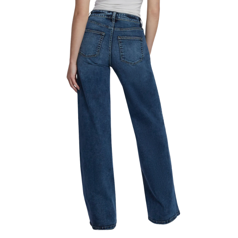 HINT OF BLU Myra Mid Rise Wide Leg Jeans
