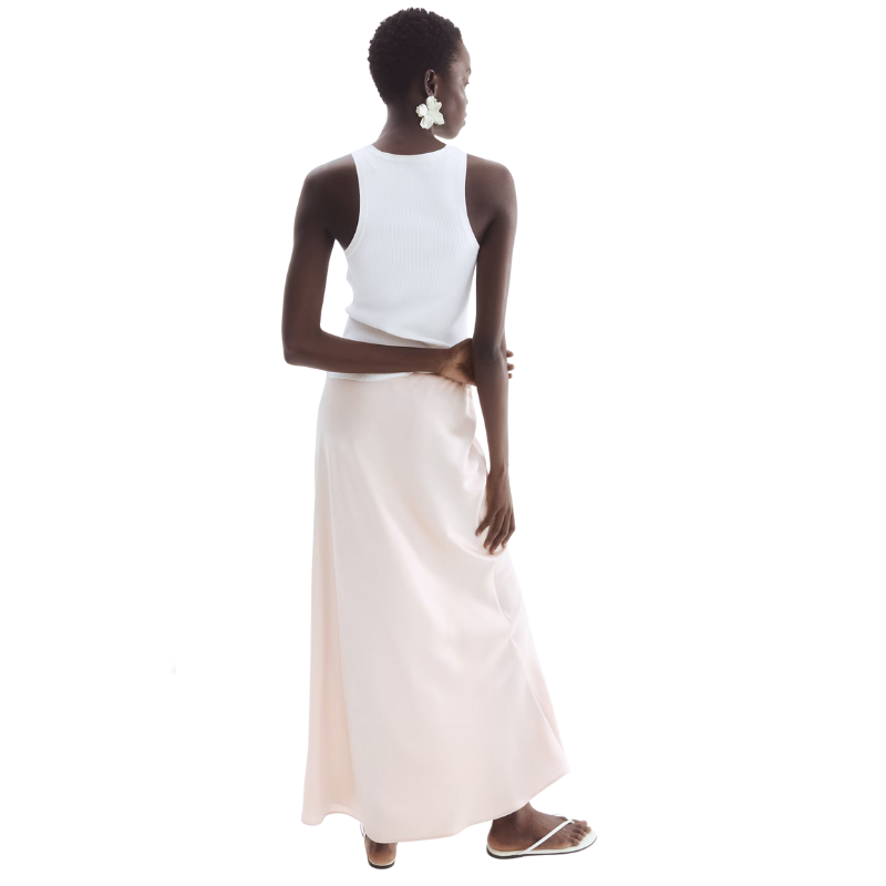 H&M Satin Maxi Skirt